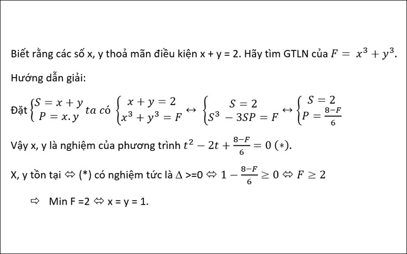 Tìm giá trị lớn nhất của F